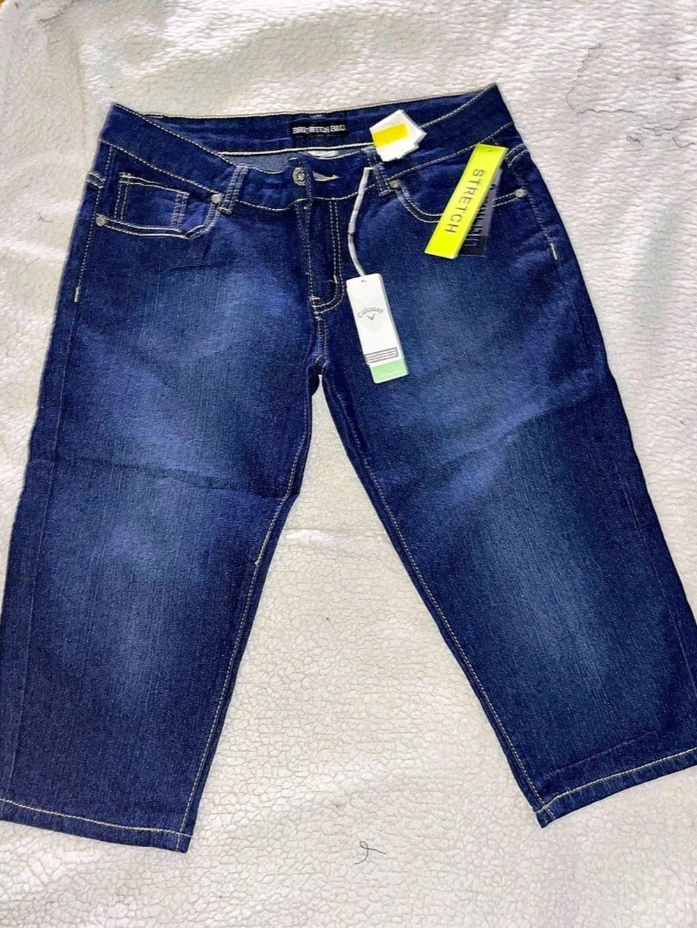 Brighton Blu Cropped Straight Leg capris Jeans in Blue NWT